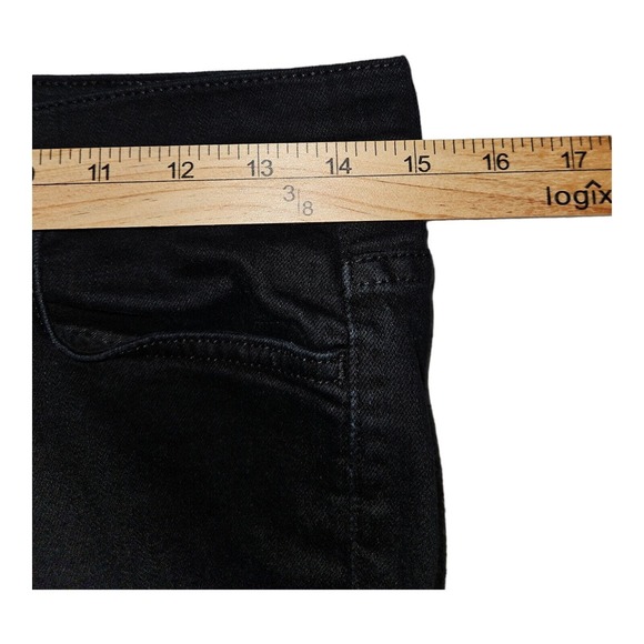 7 For All Mankind Jeans 29 Women's Black High Waist Boot Cut Preppy Hipster - Picture 3 of 12